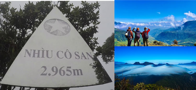 Đỉnh Nhìu Cồ San với độ cao 2965m (Lào Cai)